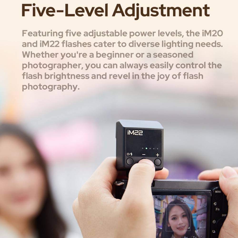 US Godox iM22 Mini On-Camera Flash Light Speedlite Universal Hot Shoe Mount