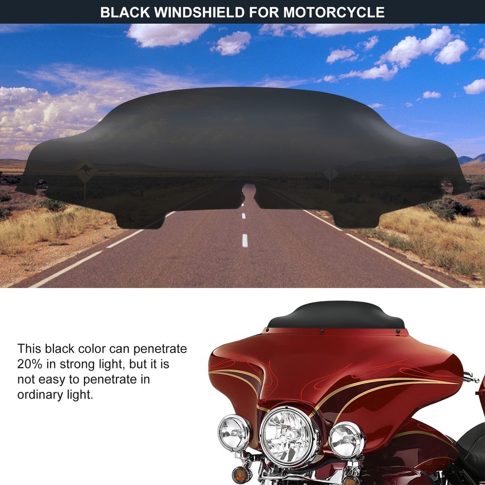 6" Windshield Windscreen For Harley FLHTCU Ultra Classic Electra Glide 1996-2013