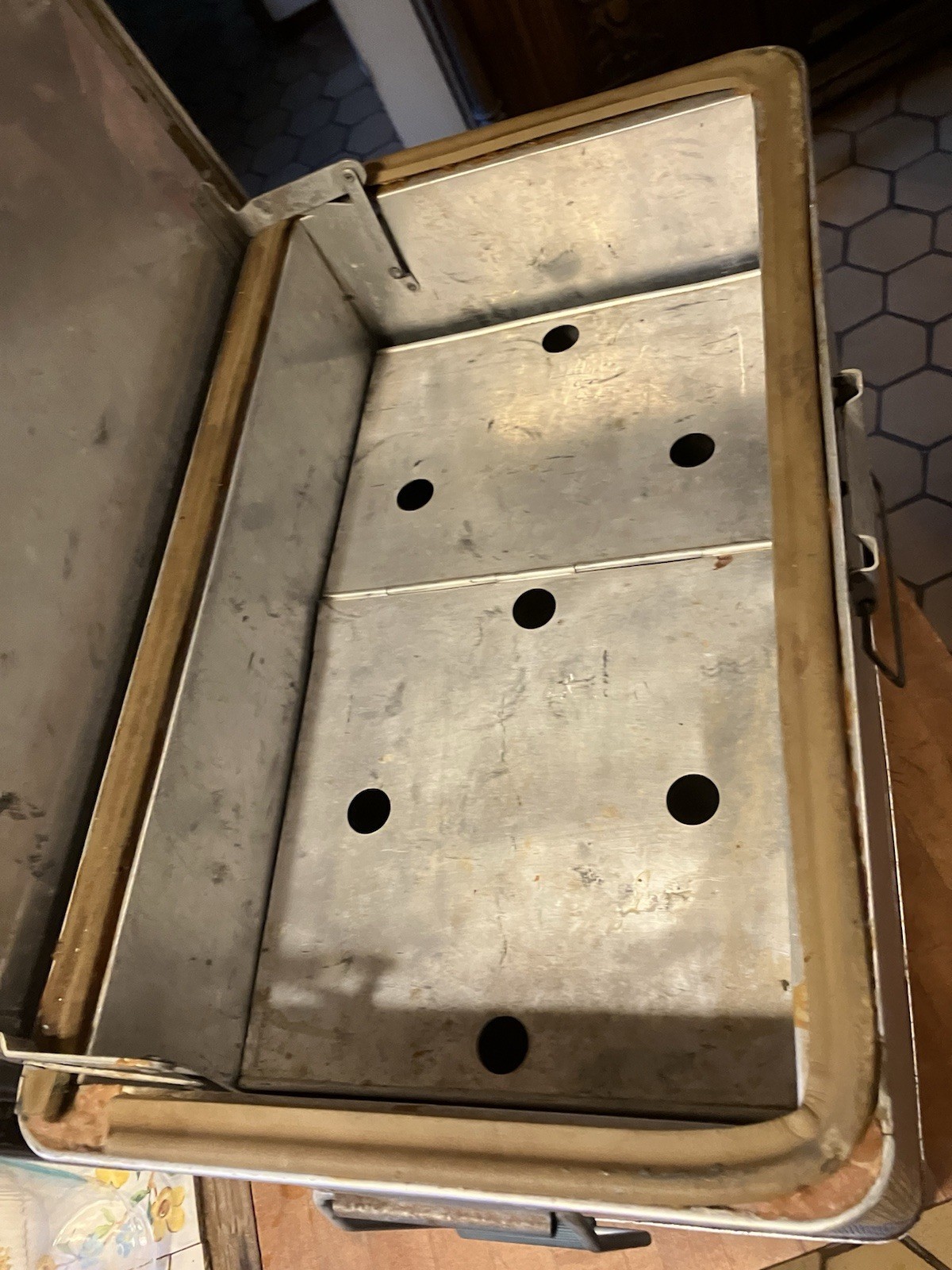 J.C. Higgins Aluminum Cooler Camping Ice Chest Vintage 1950's MCM Sears Roebuck