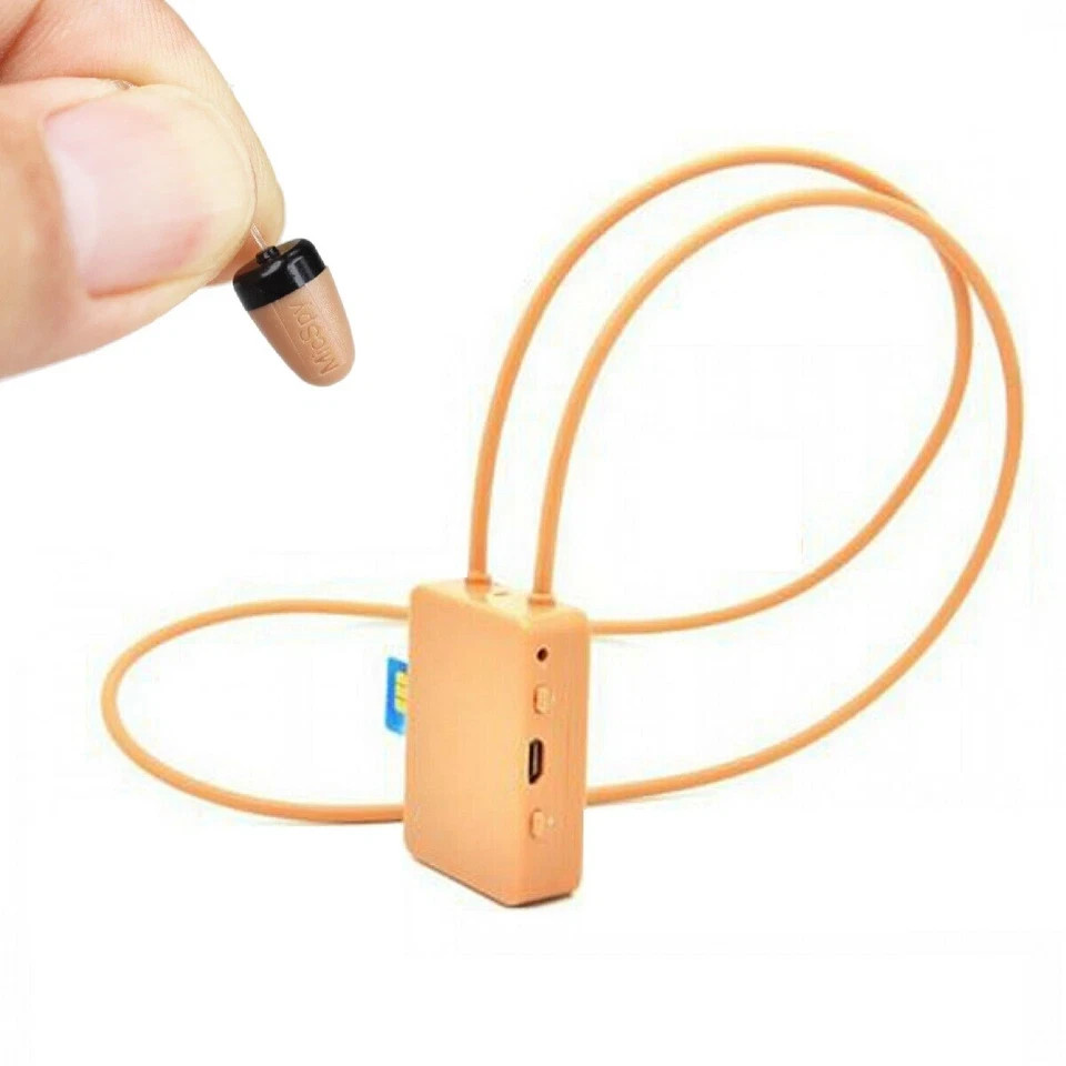 Wireless Invisible Cover Communication GSM Loop Spy Earpiece Device Hidden
