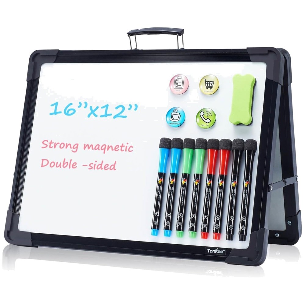 Compact Double Sided Whiteboard for Teachers & Students