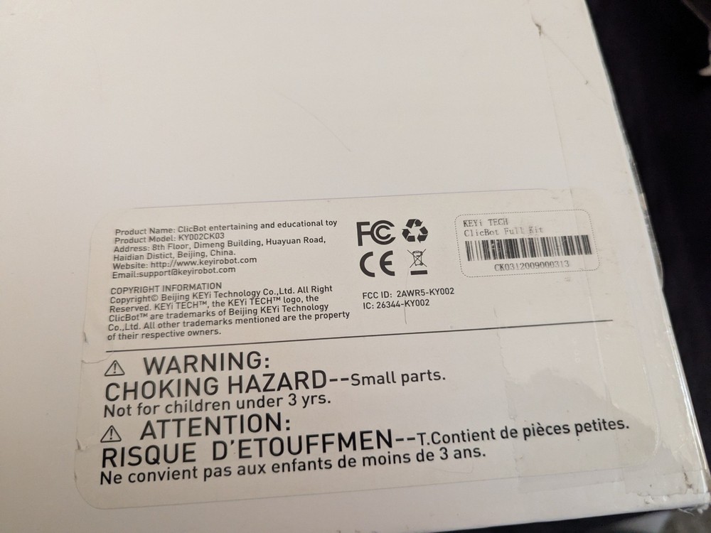 Keyitech ClicBot Robot,Original Full Kit.IMPORTANT!!! BRAIN FIXED BATTERY FIXED