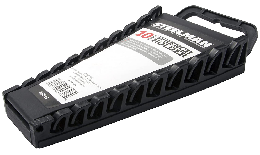 Universal Wrench Holder Organizer Socket Rack Garage Storage Tray Tool Box Black