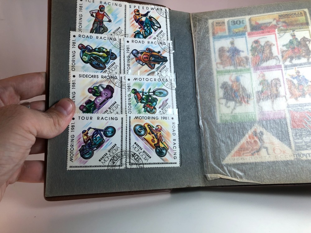 Large album of stamps of the USSR more than 120 pcs. , cool stamps  USSR