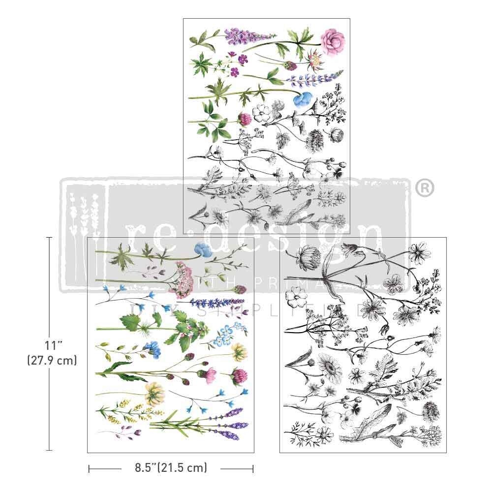 ReDesign with Prima Transfer - Tiny Flowers