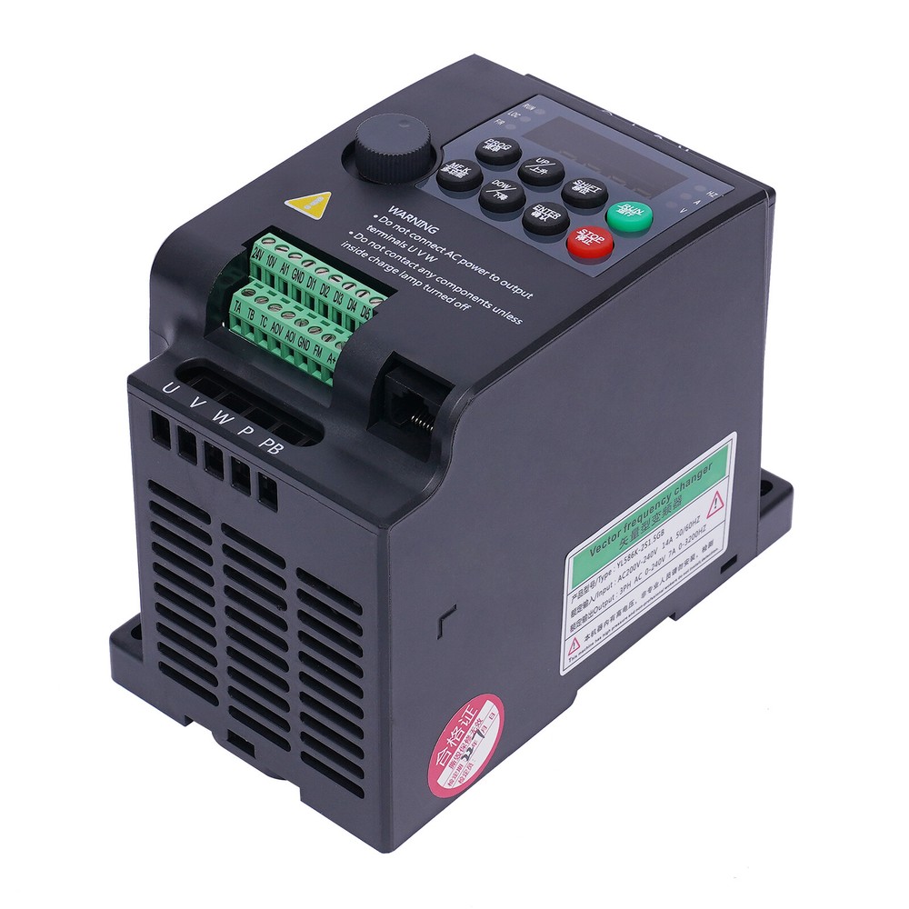 2 HP 3 Phase Motor Variable Frequency Drive VFD Speed Controller 220VAC 1.5KW 7A