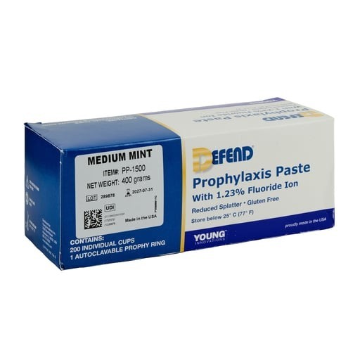 Defend Medium Grit Mint Flavored Prophy Paste with Fluoride PP1500