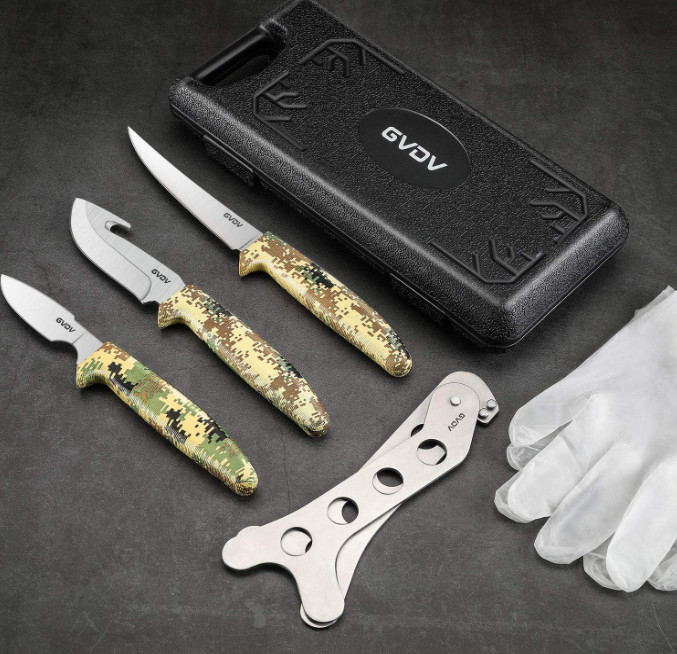 Hunting Knife Set – 6-Piece Deer Field Dressing & Game Processor Kit for Men