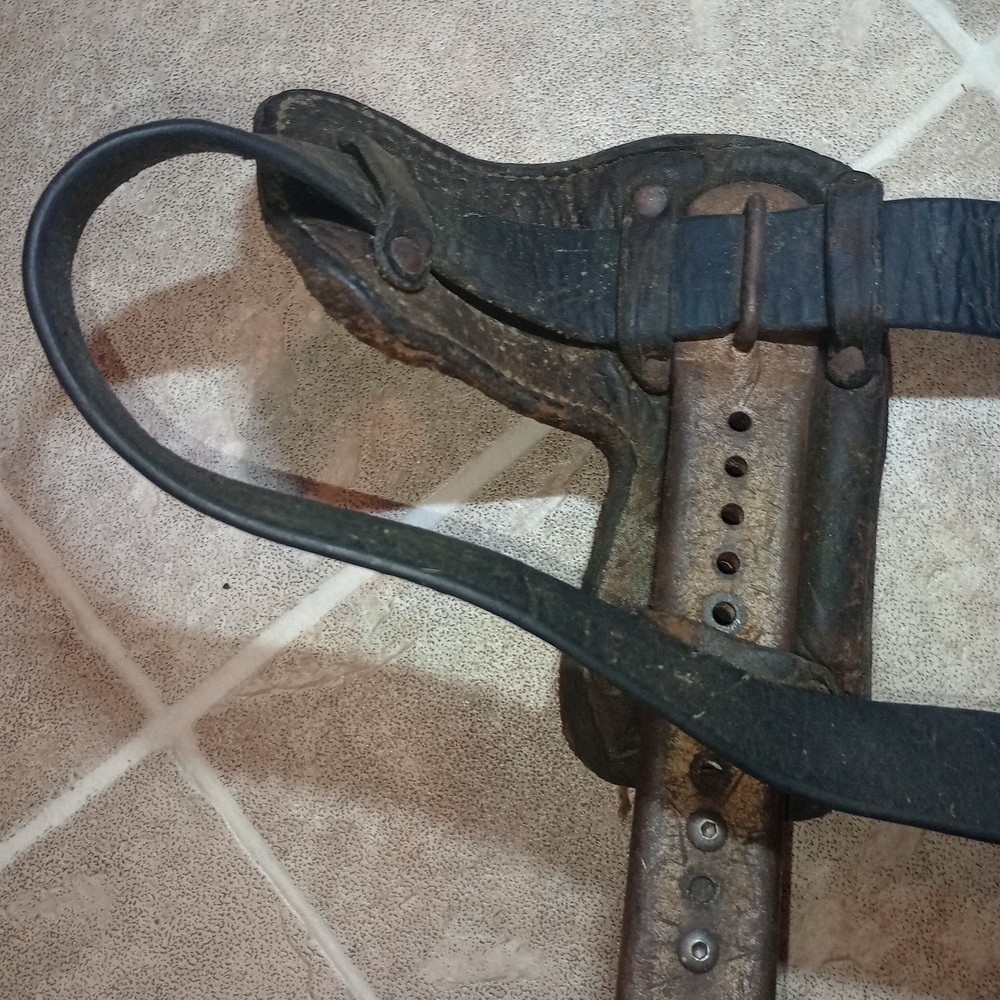 Vintage Tree Pole Climbing Spikes Gaffs Adjustable Leather logging forestry