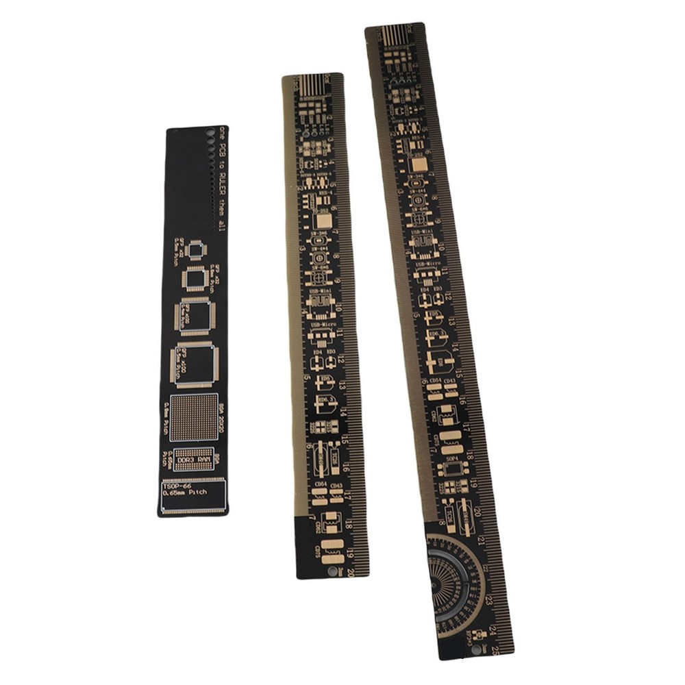 3PCS High Accuracy Multifunctional Printed Circuit Board Engineering Ruler For