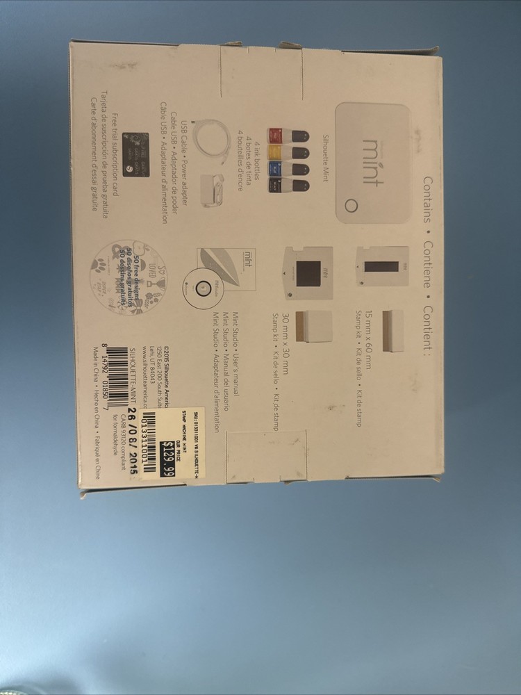 Silhouette Mint Custom Stamp Maker Kit Ink Bundle