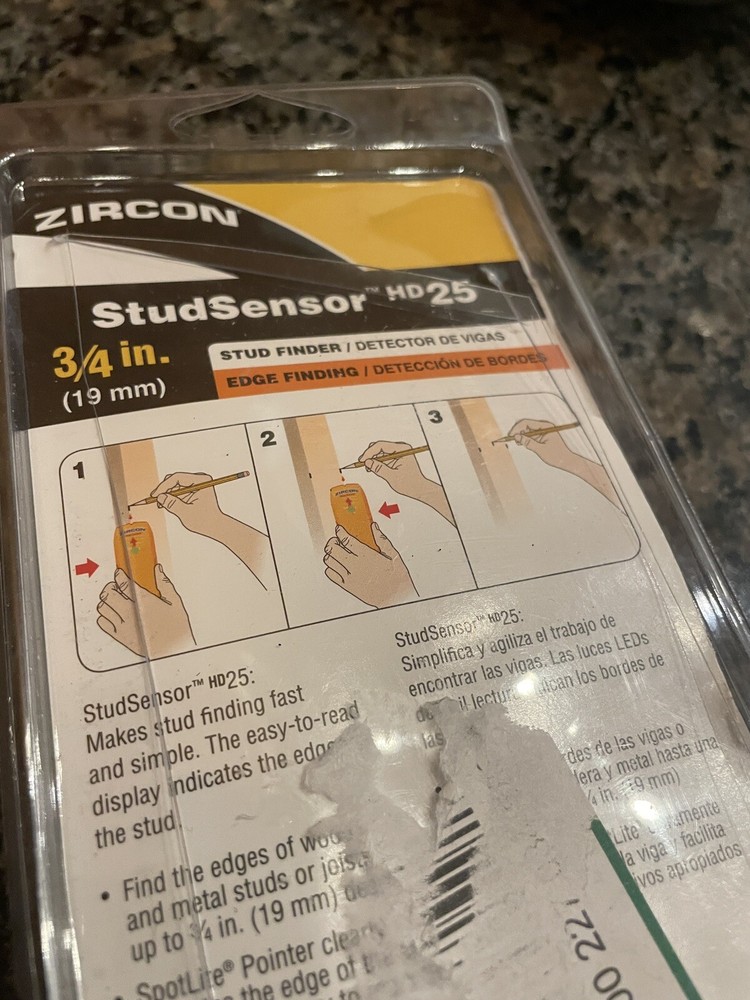 ZIRCON -StudSensor HD25 Edge Finding Stud Finder 3/4 In