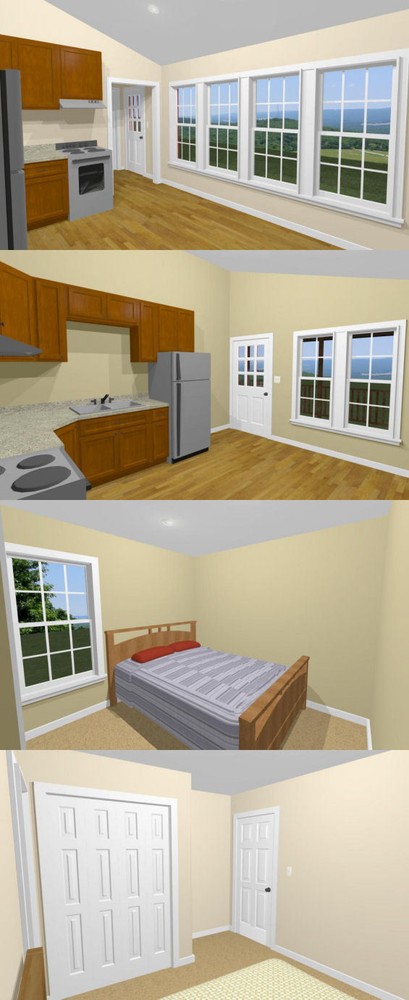24x30 Duplex -- PDF Floor Plan -- 720 sq ft -- Model 1A