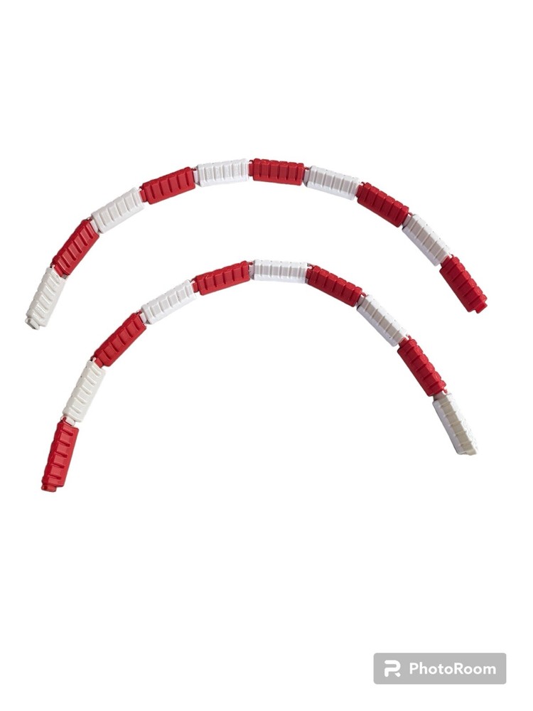 1:64 Scale Interlocking Racing Wall Barrier 10 Pack Red/White 3D Printed