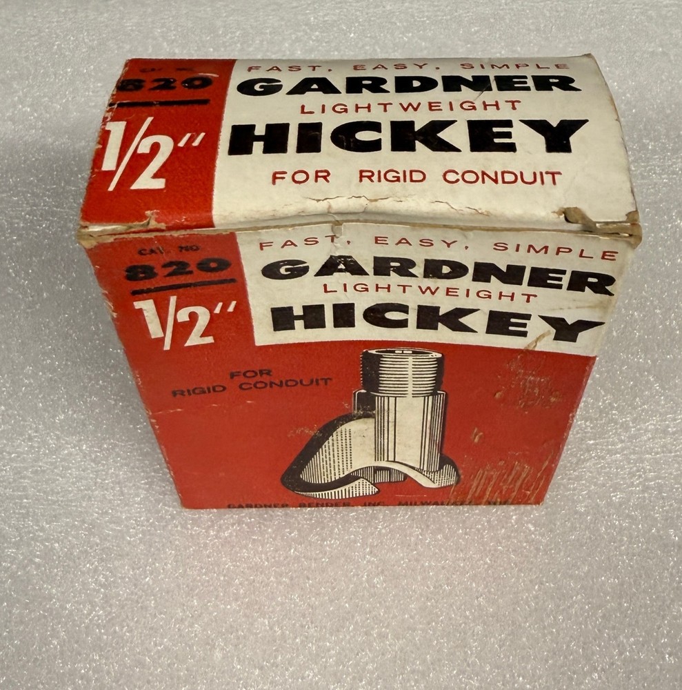 Gardner 820 1/2" Hickey NOS