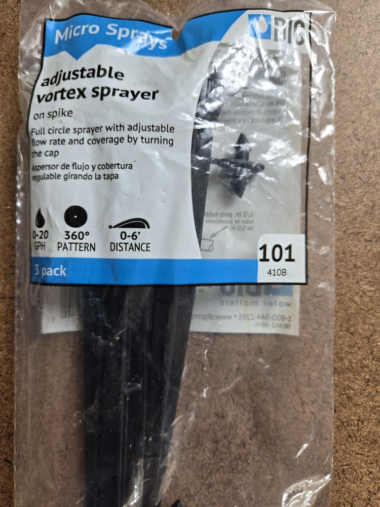 Dig Adjustable Vortex Sprayer Pack - Multiple Spikes - Ships Free