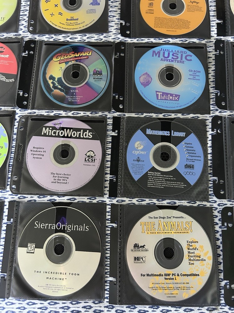 Vintage Learning Adventures Math Games 3rd & 4th 5th 6th Grade + PC 27 CD Lot