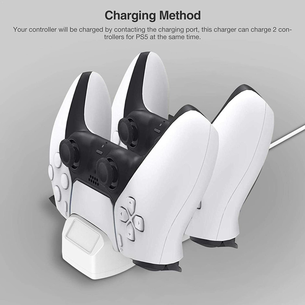 PS5 Controller Charger, DualSense PlayStation 5 Controller Charging Station Dock