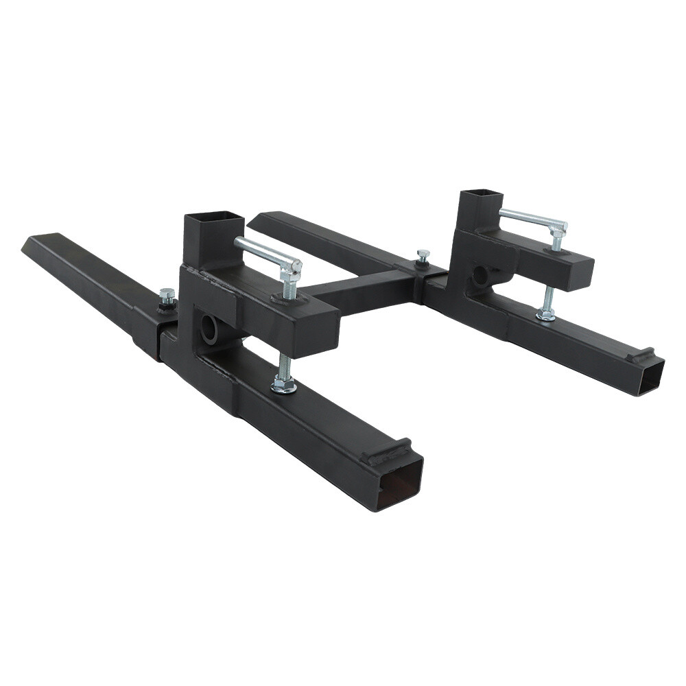 Tractor Bucket Forks 43" Clamp on Pallet Forks w/ Adjustable Stabilizer Bar