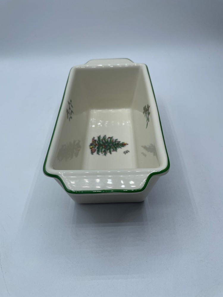 Spode Christmas Tree Mini Bread Pan 7.75" x 3.5" Multicolor