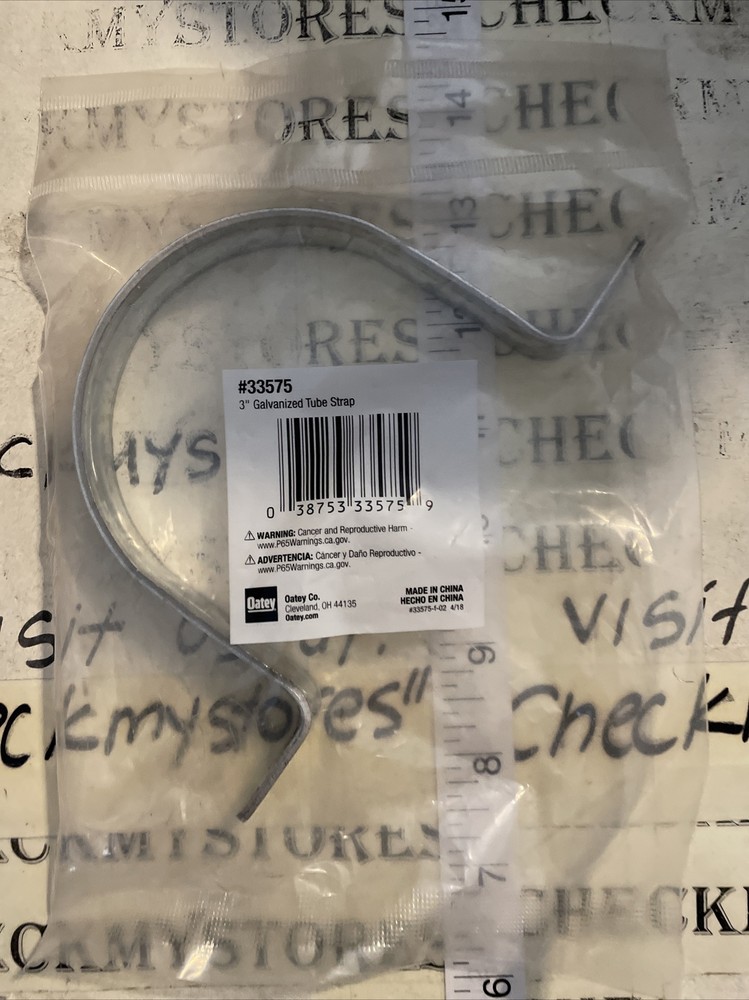 Oatey Galvanized 2-Hole Tube Strap 3”