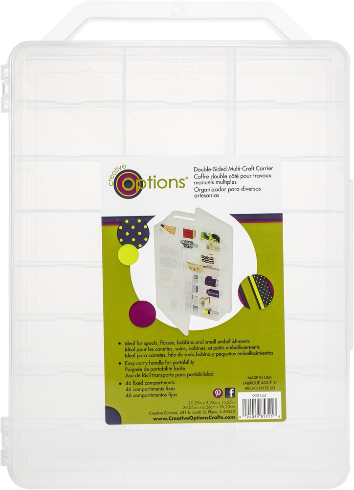 Creative Options Thread Organizer 10.13"X3.25"X14.25" Clear