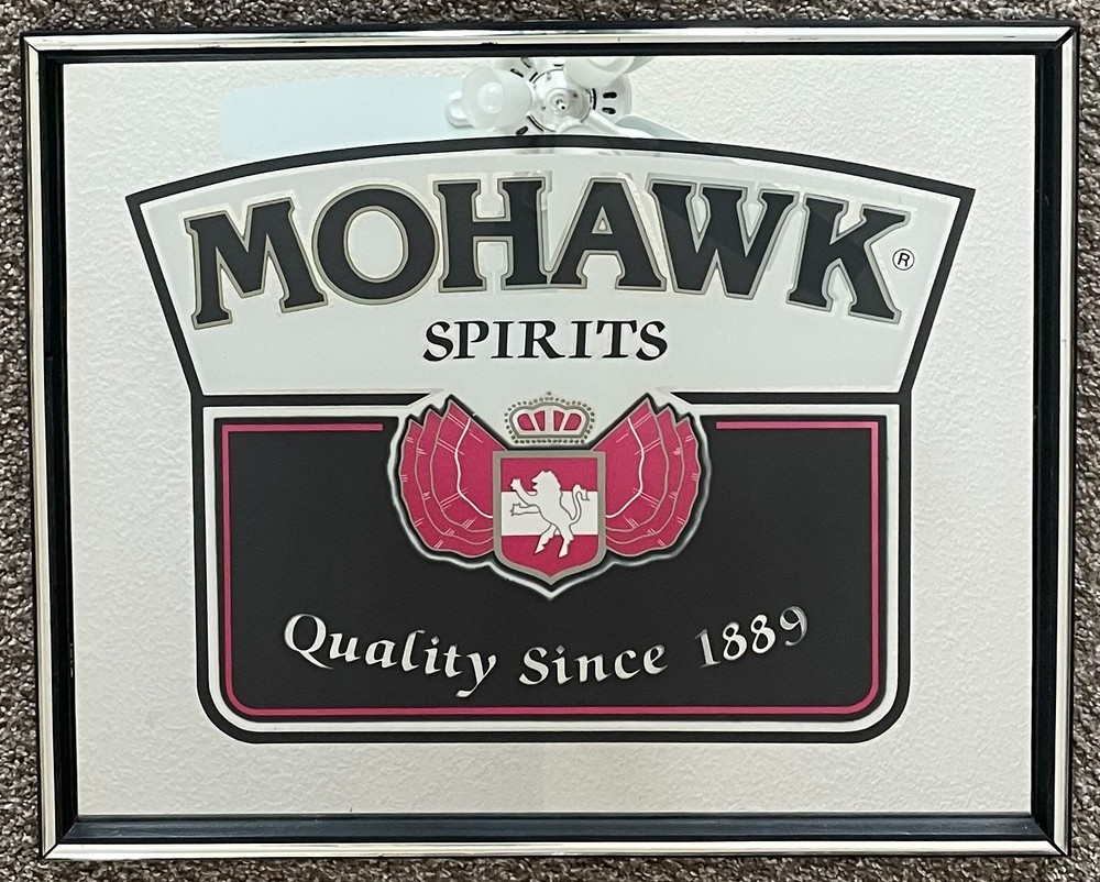 Mohawk Spirits Mirror Sign - 17” x 21” VG