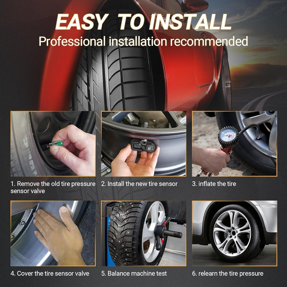 GM TPMS Sensors Pre-Programmed 315MHz Tire Pressure Replacement