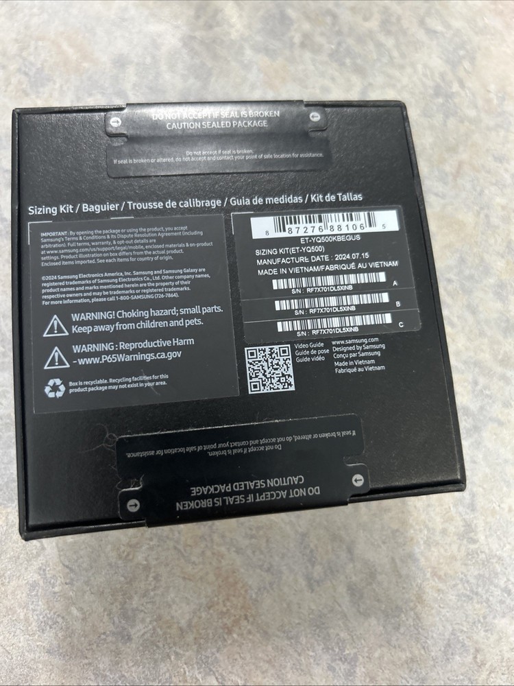 Samsung - Galaxy Ring Sizing Kit - Black BNIB