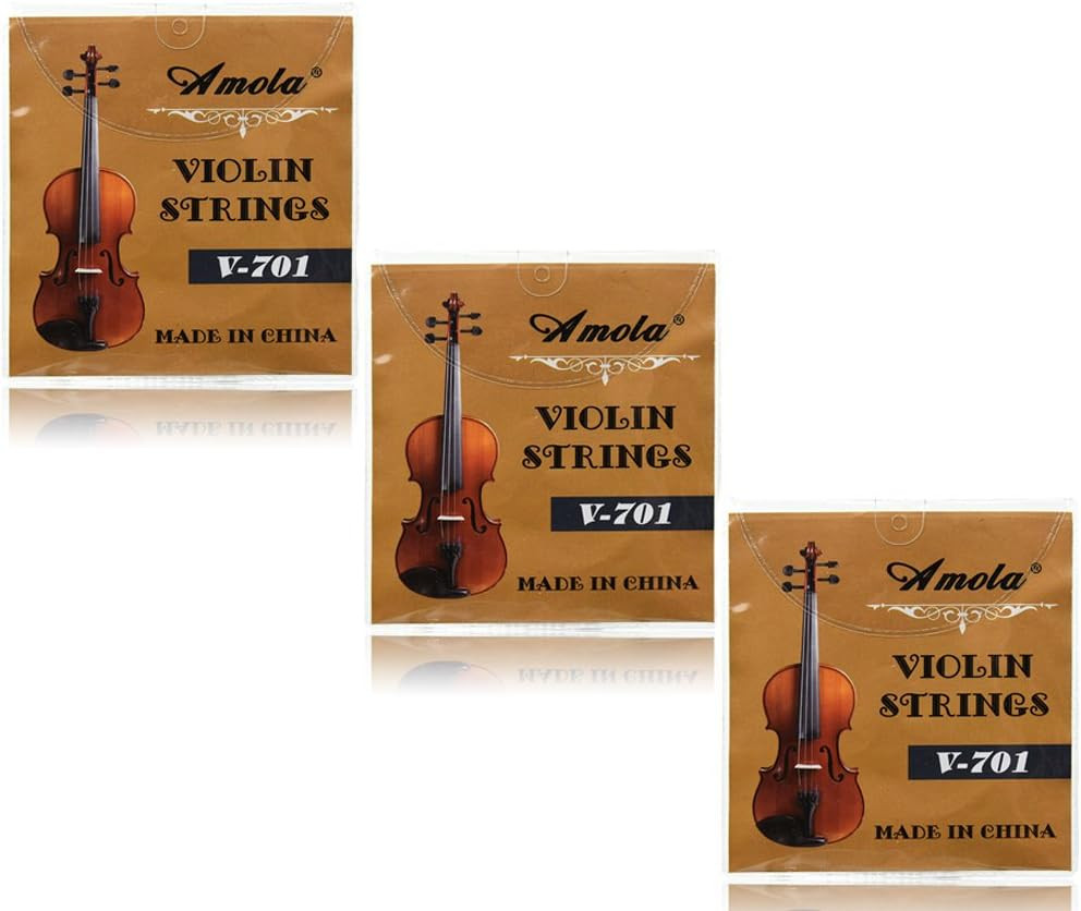 Violin Strings 4/4 Full Set Stainless Steel 3Pack Replacement E A D G