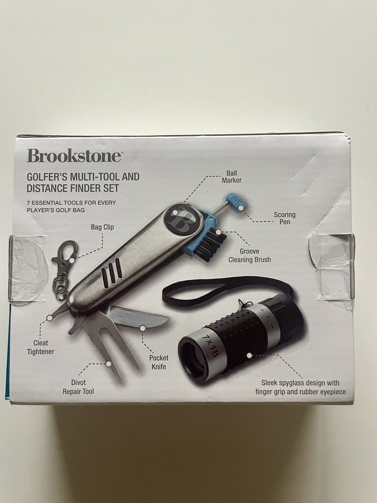 Brookstone Golfer’s Multi-tool And Distance Finder Set