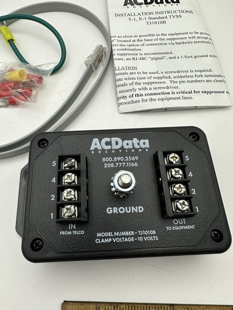 AC DATA SOLUTIONS T1/E1 SURGE PROTECTOR TJ1010B