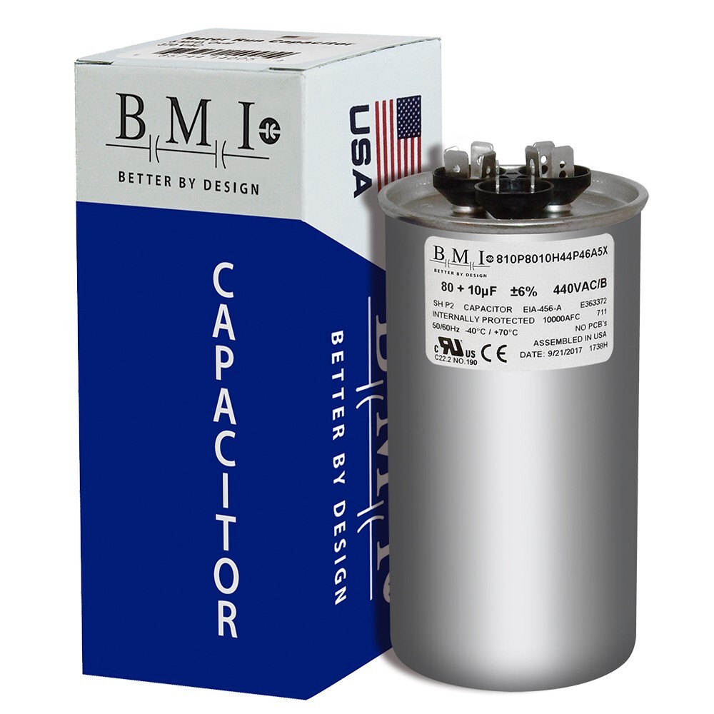 14117 - Mars OEM Replacement Run Capacitor 440/370 VAC 80/10 MFD Round