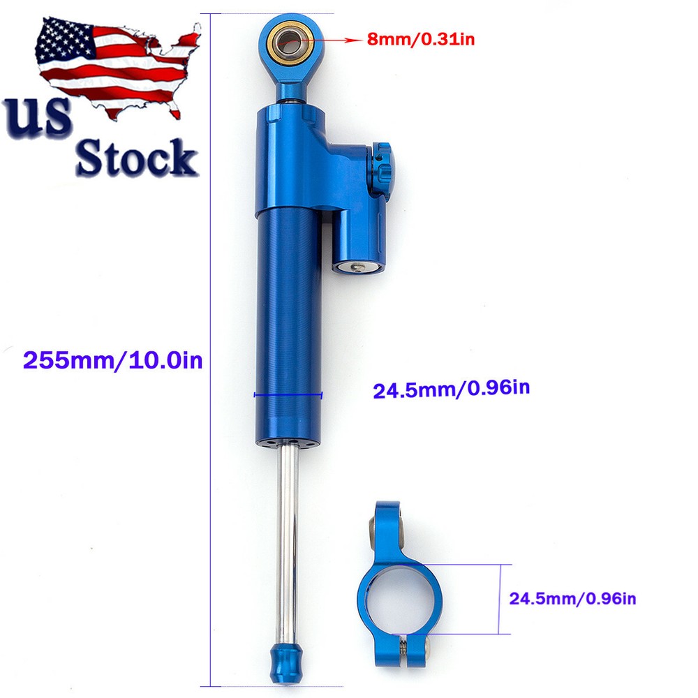 CNC Aluminum Motorcycle Steering Damper Stabilizer Linear Reversed Universal