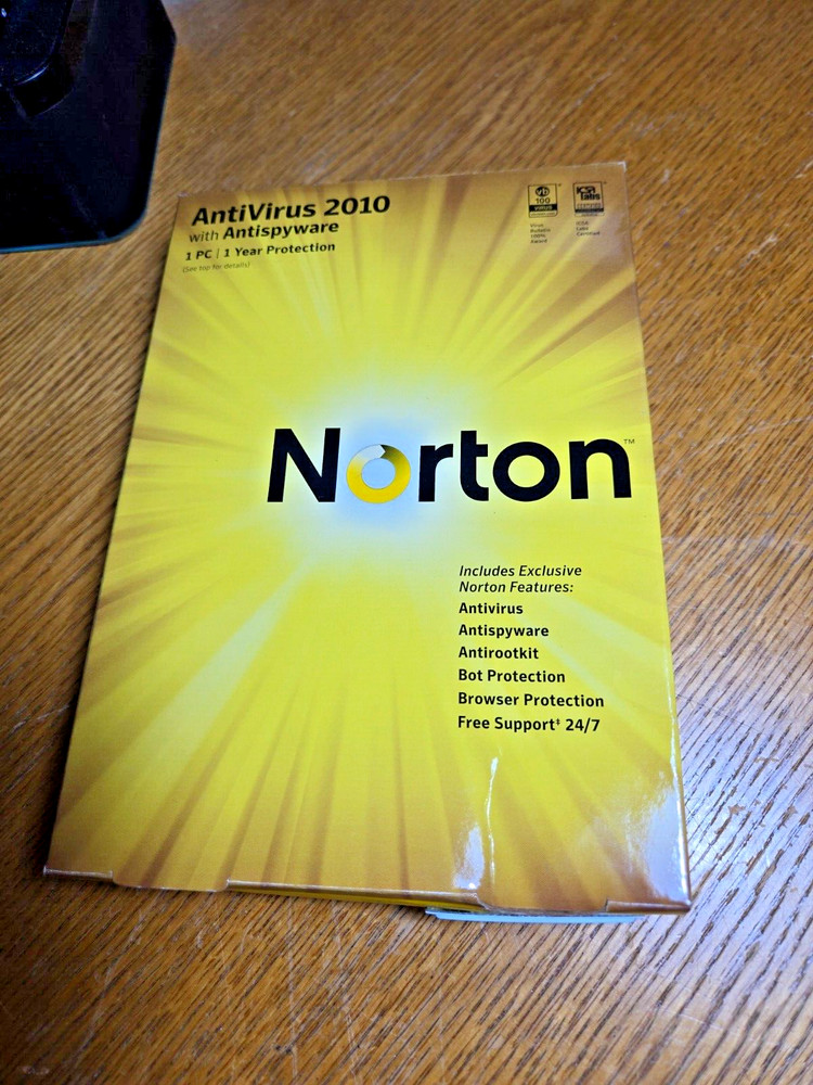 Norton Antivirus 2010 Antispyware CD Windows 7 Windows Vista Windows XP