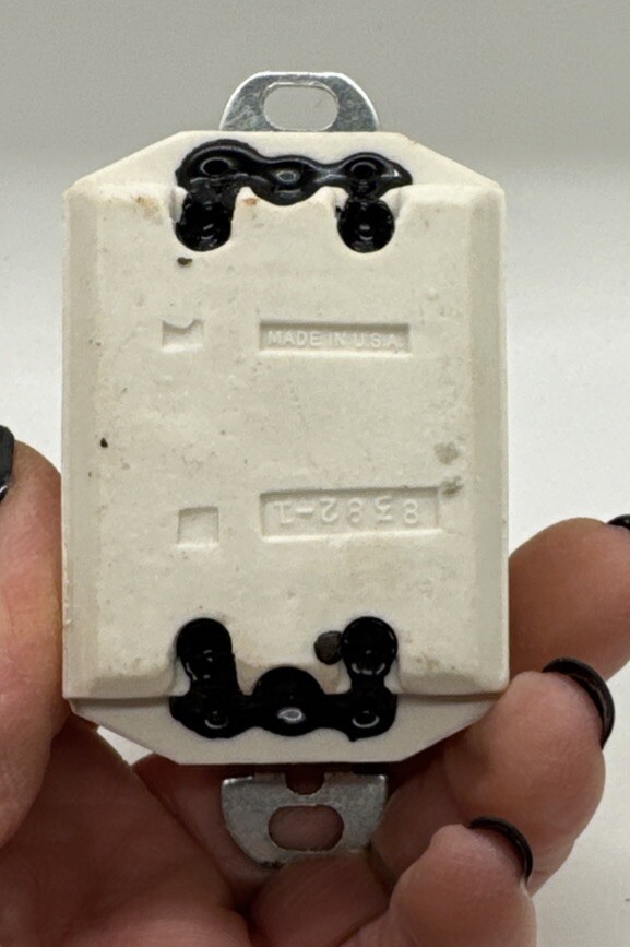 NOS ARROW HART 80050 PORCELAIN PUSHBUTTON SWITCH DOUBLE POLE