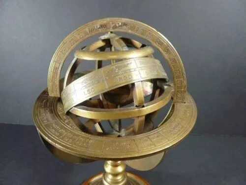 5' Royal Brass Armillary Sphere Globe Antique Desktop Tabletop Decor