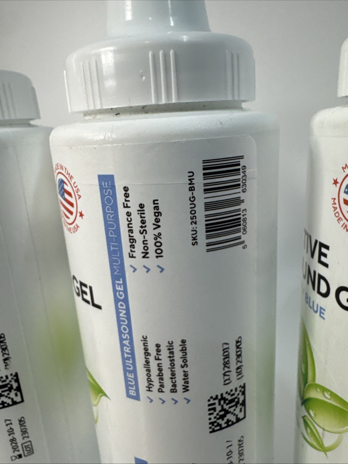 3x- RED Conductive Ultrasound Gel 2-Pack Medium Viscosity Clear 250ml Made USA