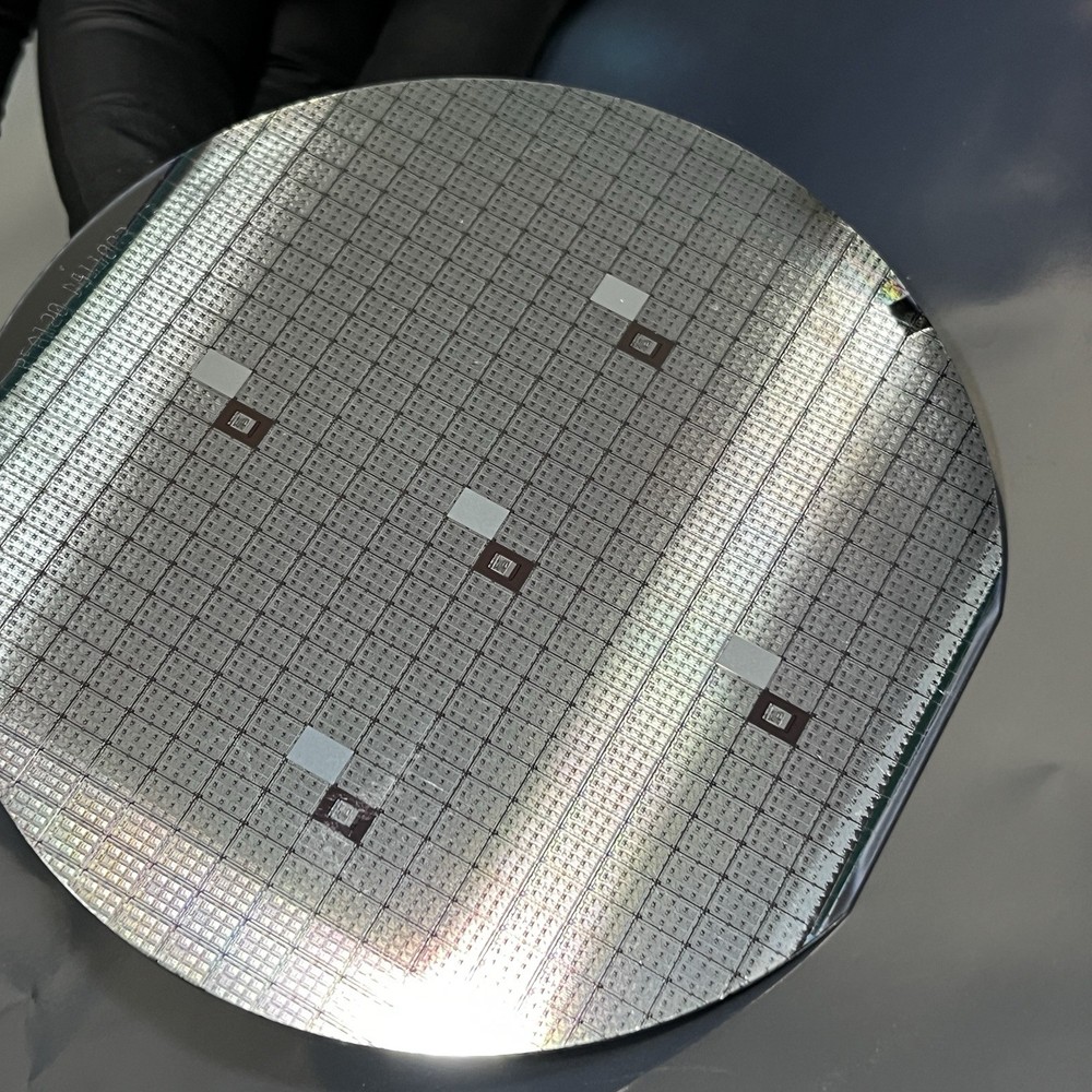 4 Inch Silicon Wafer With Dotted, Rectangular Die, As Pictured