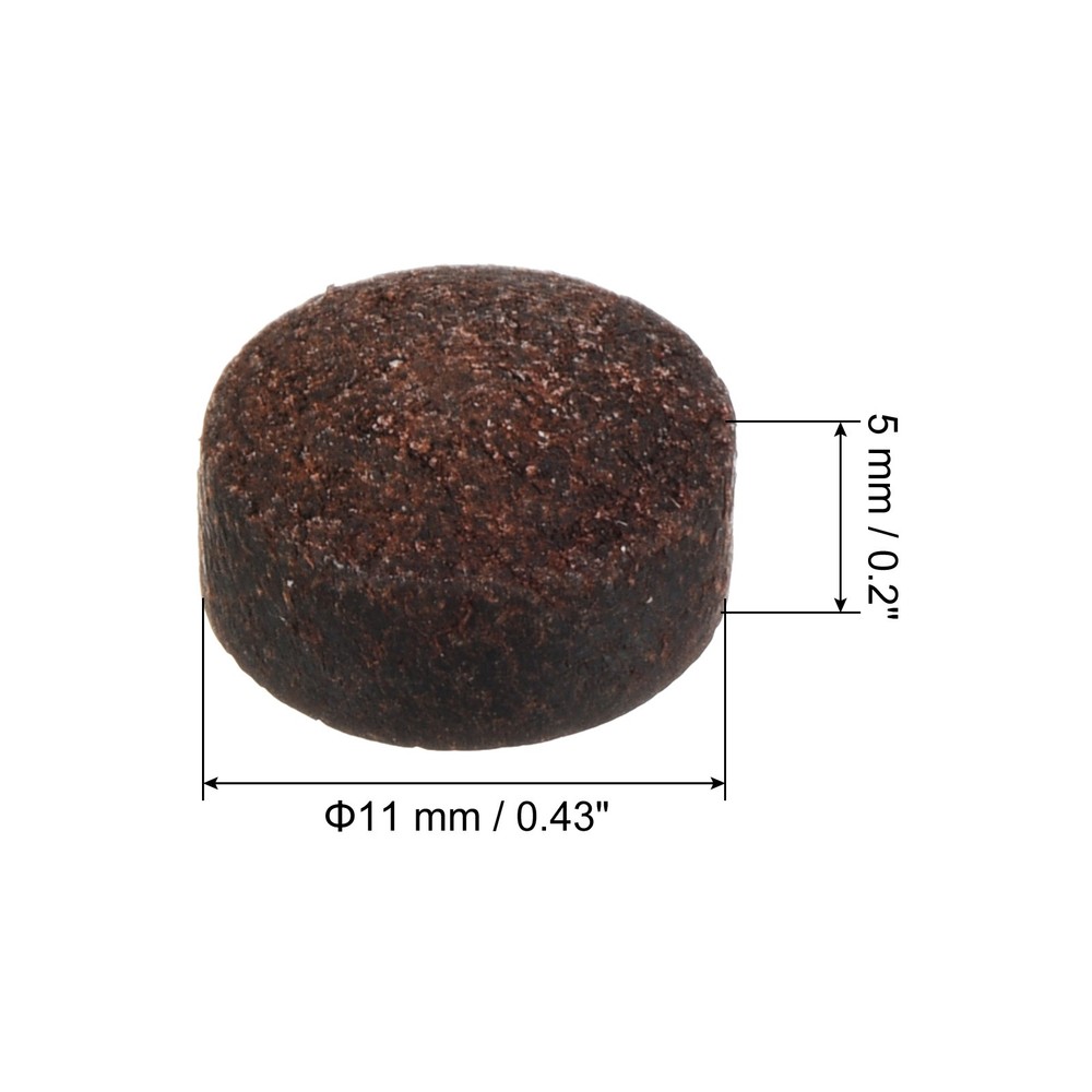 6Pcs 11mm Billiard Pool Cue Tips Snooker Pool Stick Replacement Tips, Brown