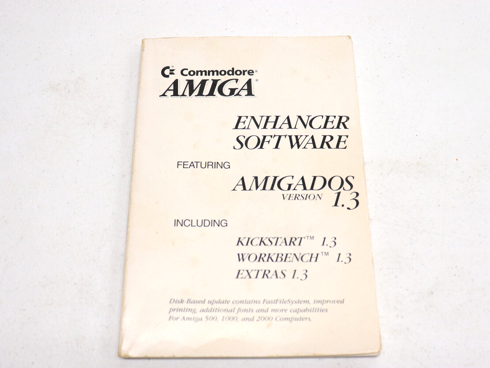 Commodore Amiga Enhancer Software Manual for AmigaDOS Version 1.3