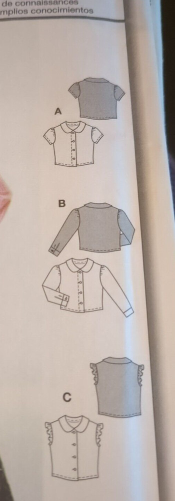 Burda Sewing Pattern # 9744 child's blouse size 3-8 UC/FF