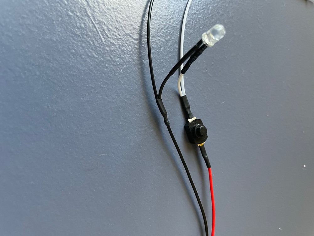 9 Volt Battery Snap Connector with On/Off Push-Button Switch & LED