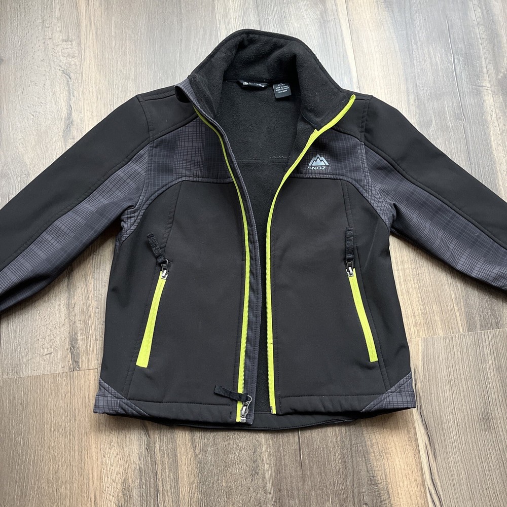 Snozu Boys Soft Shell Jacket Full Zip Mock Neck S 7/8
