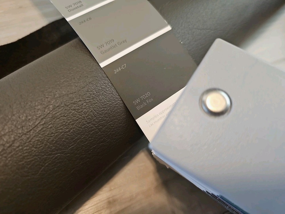 3-4oz BLACK GRAY FULL GRAIN LEATHER HIDE SOFT MATTE SIDE SHEET,PANEL 19+sqf
