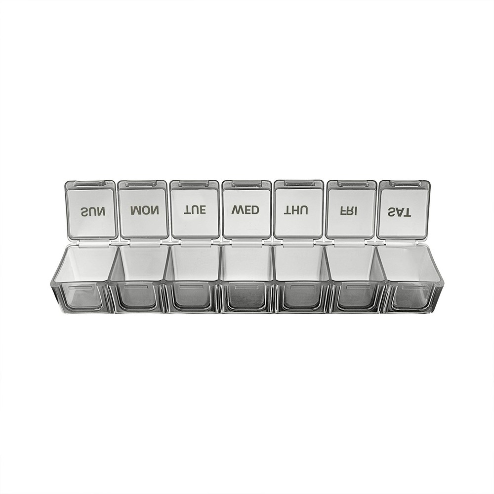 Weekly Organizer , 7 Day and Holder Container - Large Black