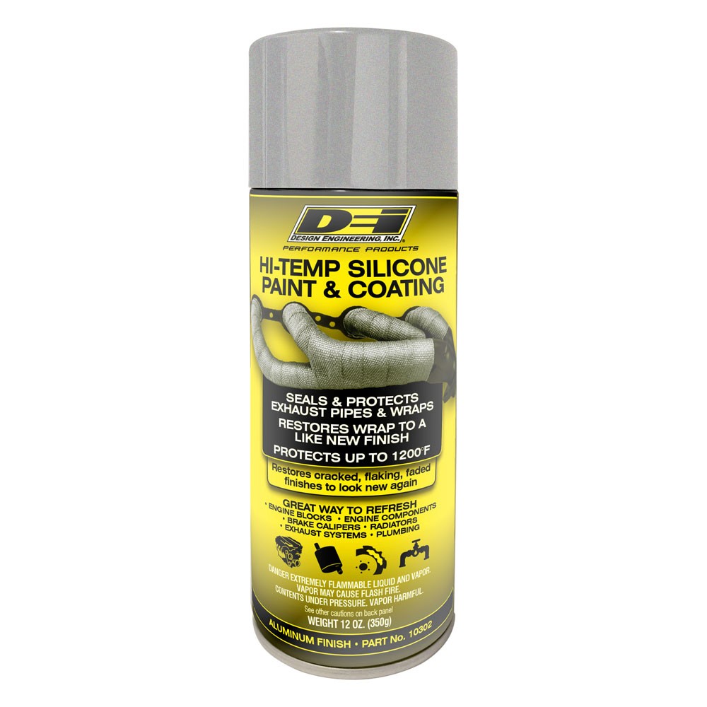 Design Engineering DEI 10302 (2-Pack),  Hi-Temp Silicone Coating, Silver, 2 Cans