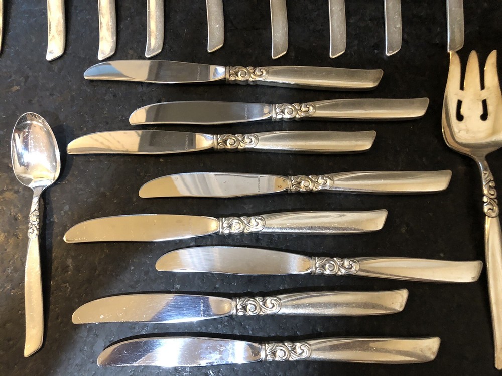 Vintage Oneida Community South Seas Silverplate Flatware Set 50 Pc