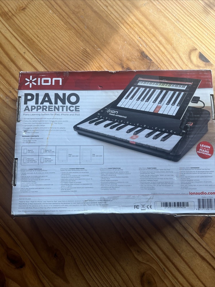 ION Piano Apprentice 25-note Lighted Keyboard for iPad, iPod and iPhone New