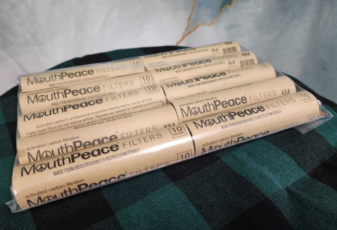 MouthPeace ORIGINAL Carbon Filter Replacements - 10 Packs of 10pc Filter Rolls
